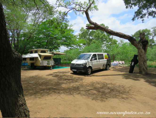 shaded campsites at Letaba