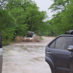 4x4 campsites and roads in heavy rains Southern Africa
